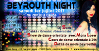 visuel Beyrouth Night du 1er juillet 2017